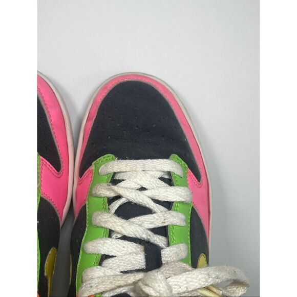 Nike Dunk Low 310569-071 Neon Multicolor Pink Green Orange Sneakers Size 7Y/Wome - Picture 6 of 11